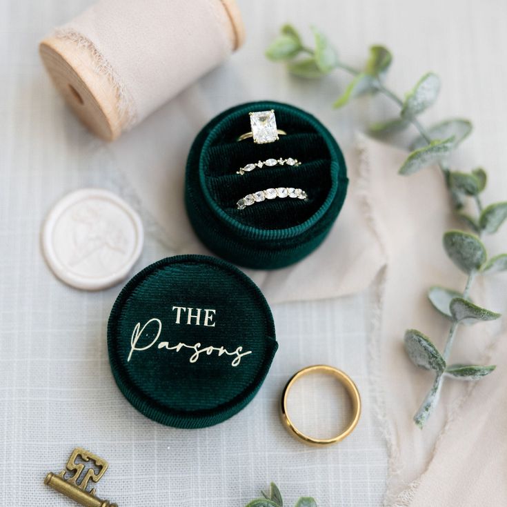 Custom Velvet Wedding Ring Box
