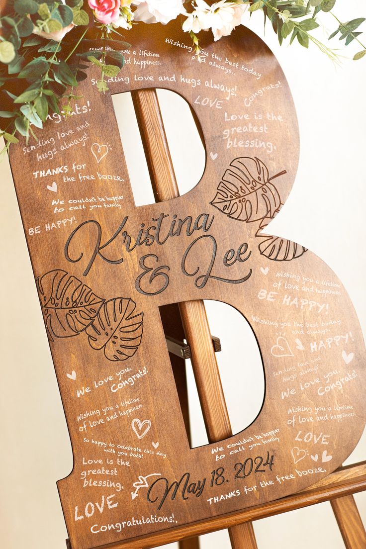 Custom Letter Form Personalized Guestbook Alternative