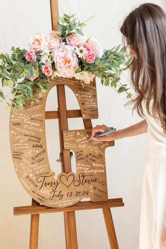 Custom Letter Form Personalized Guestbook Alternative
