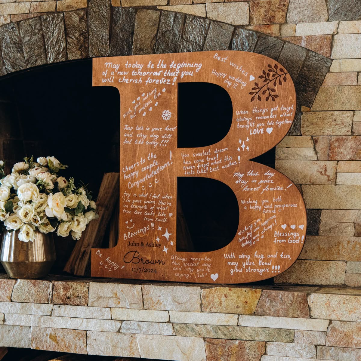 Custom Letter Form Personalized Guestbook Alternative