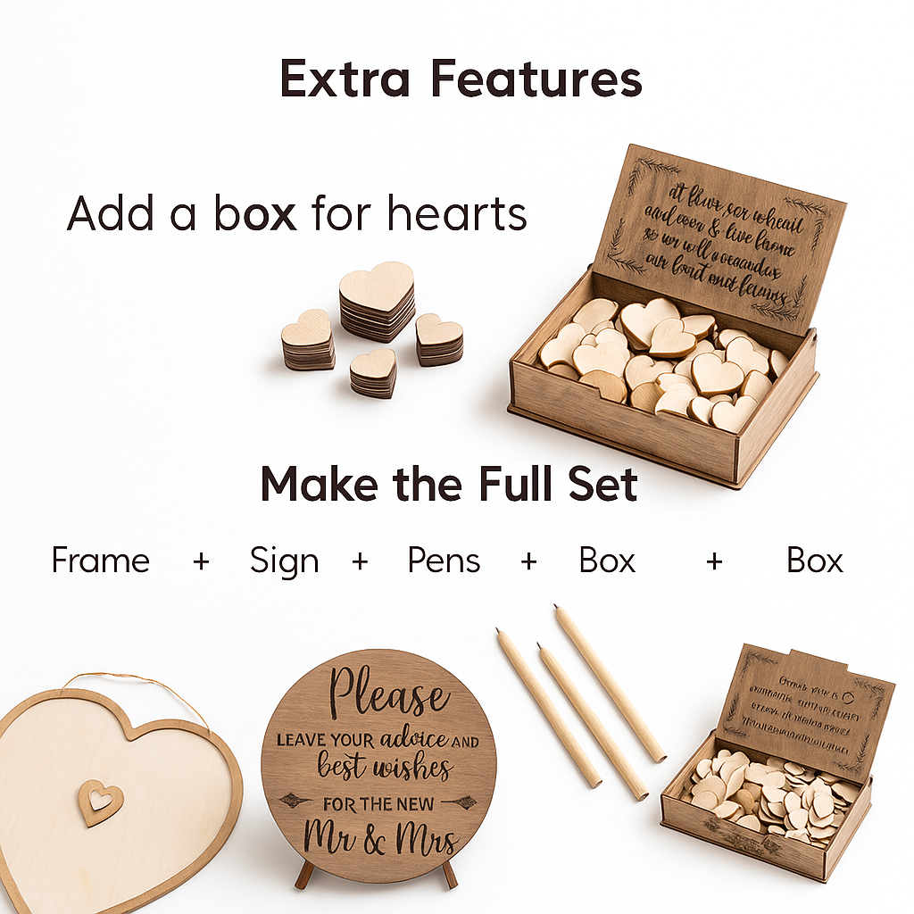 Personalized Wooden Frame Guest Book Alternative