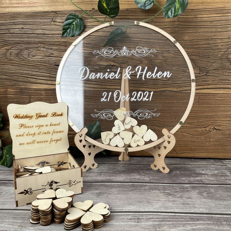Personalized Wooden Frame Guest Book Alternative