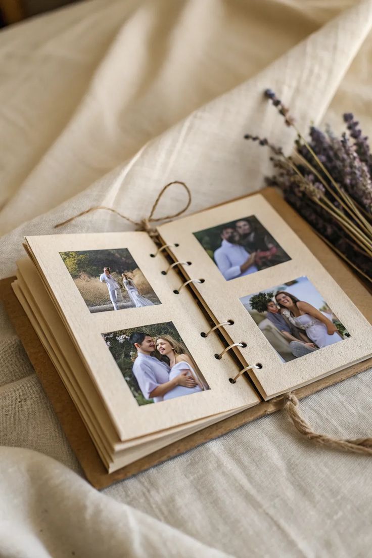 Personalized Wooden Wedding Guest Book