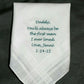 Custom Embroidered Wedding Handkerchief