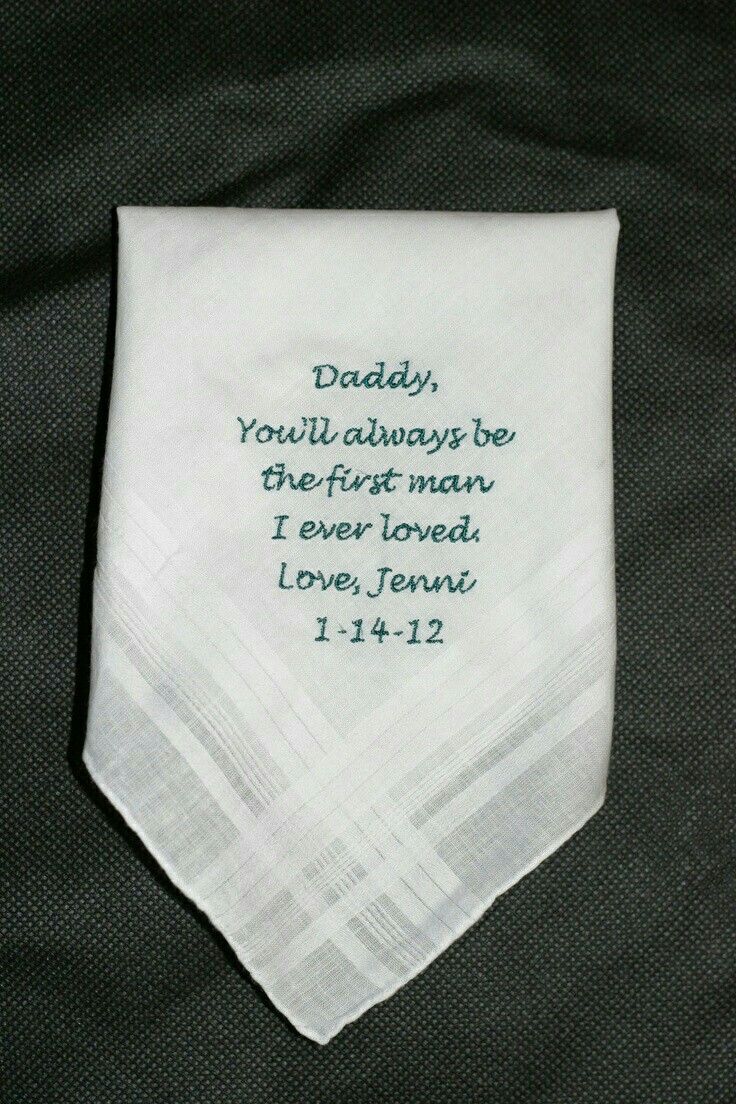 Custom Embroidered Wedding Handkerchief