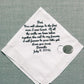 Custom Embroidered Wedding Handkerchief
