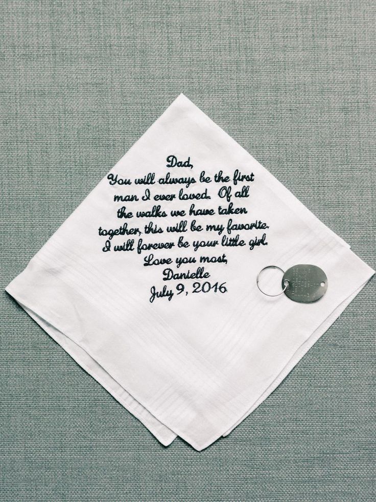 Custom Embroidered Wedding Handkerchief