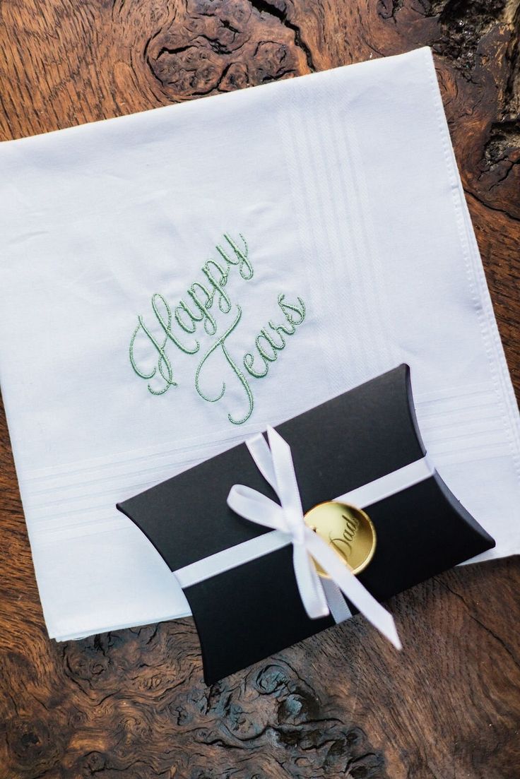 Custom Embroidered Wedding Handkerchief