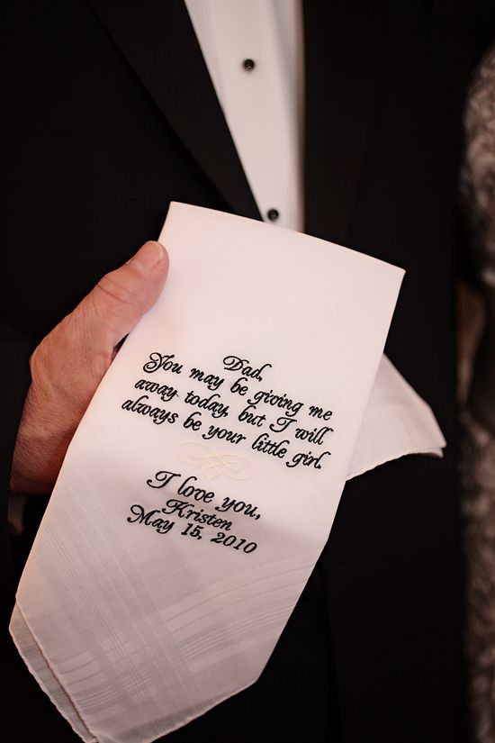 Custom Embroidered Wedding Handkerchief