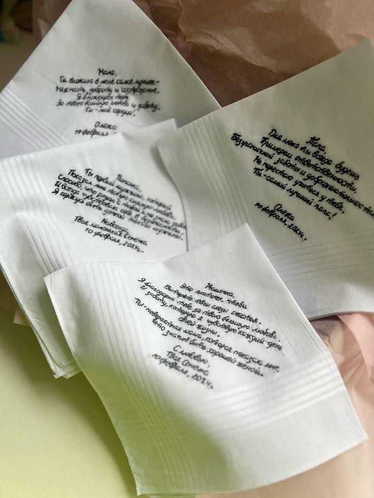 Custom Embroidered Wedding Handkerchief