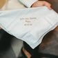 Custom Embroidered Wedding Handkerchief