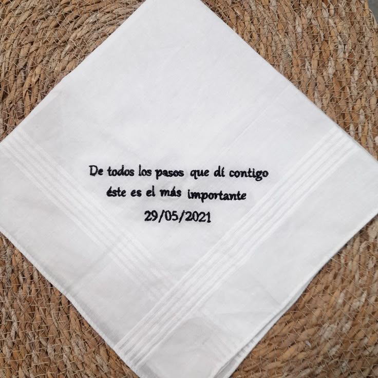Custom Embroidered Wedding Handkerchief