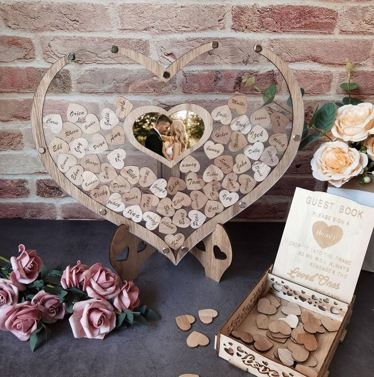 Personalized Wooden Frame Guest Book Alternative