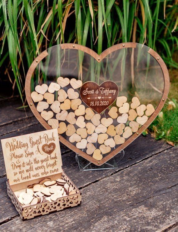 Personalized Wooden Frame Guest Book Alternative