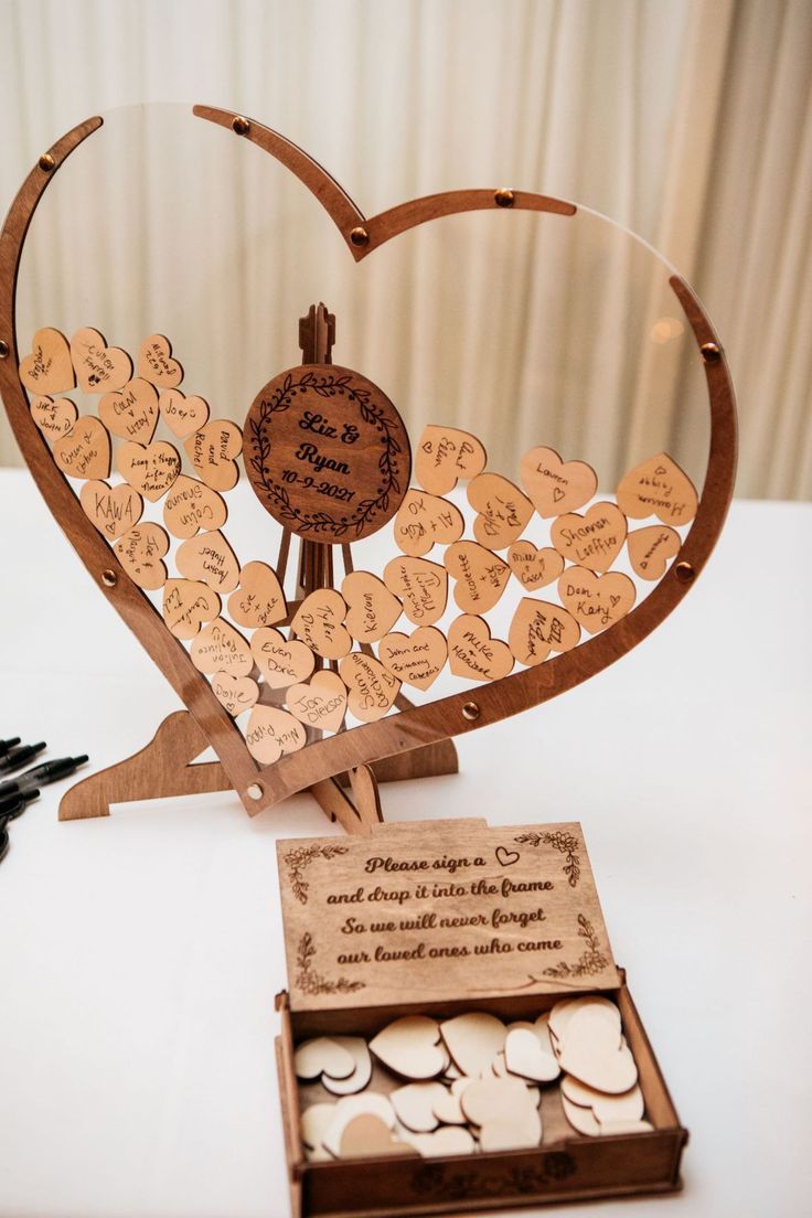 Personalized Wooden Frame Guest Book Alternative