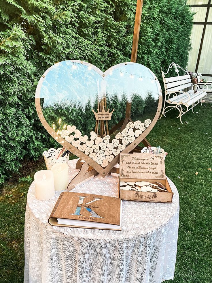 Personalized Wooden Frame Guest Book Alternative
