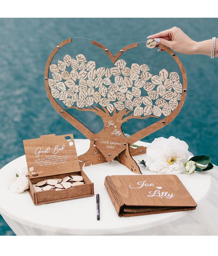 Personalized Wooden Frame Guest Book Alternative