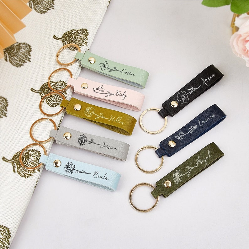 Personalized Leather Keychain