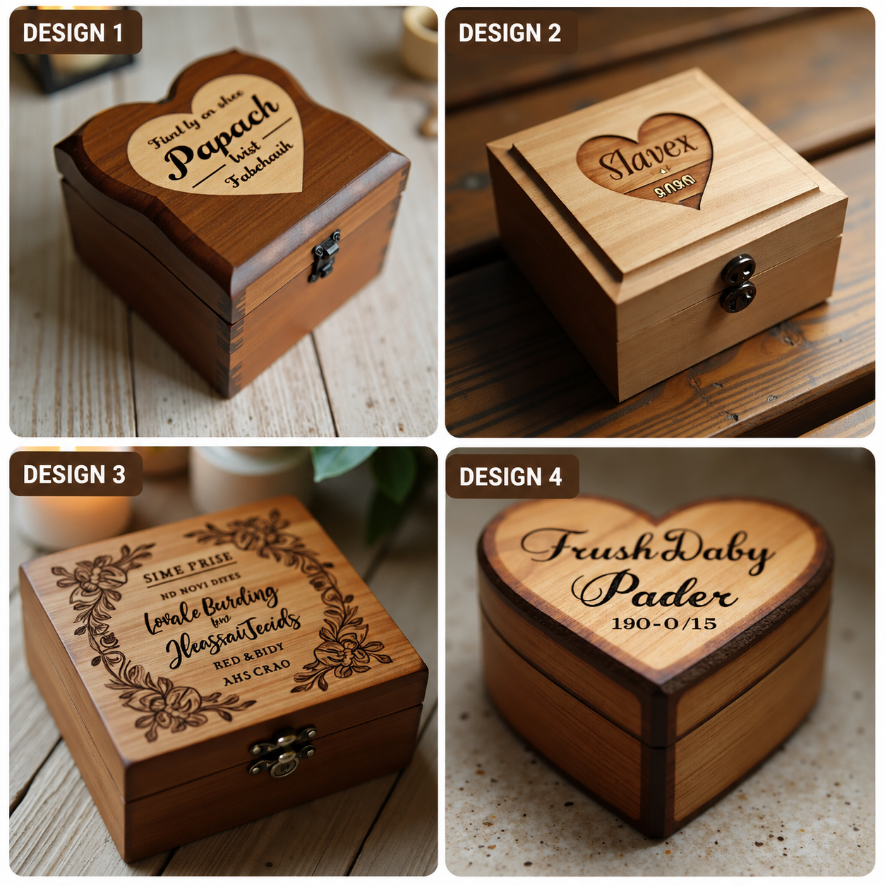 "Forever Yours" Personalized Wedding Ring Box