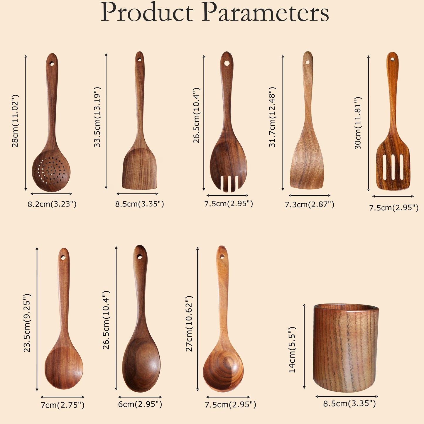 Custom Engraved Wooden Spoons Set