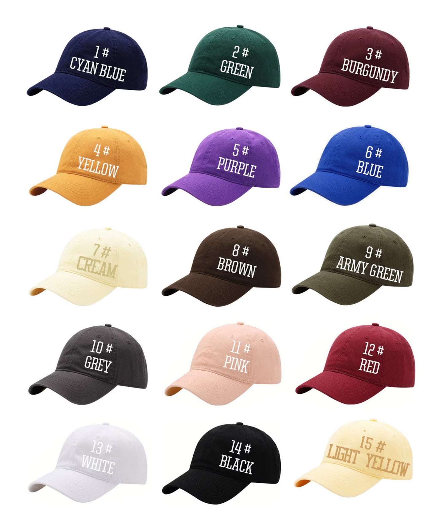 Custom Embroidered Baseball Hat with Your Text or Logo