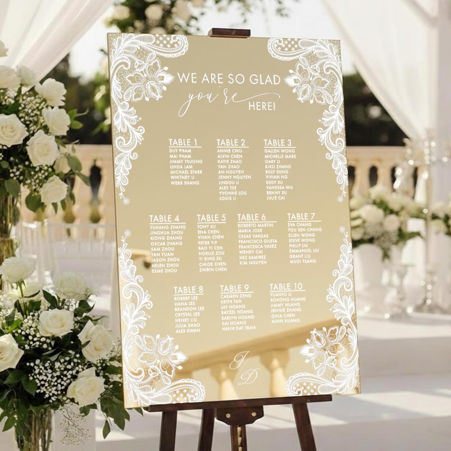 Acrylic Wedding Seating Chart