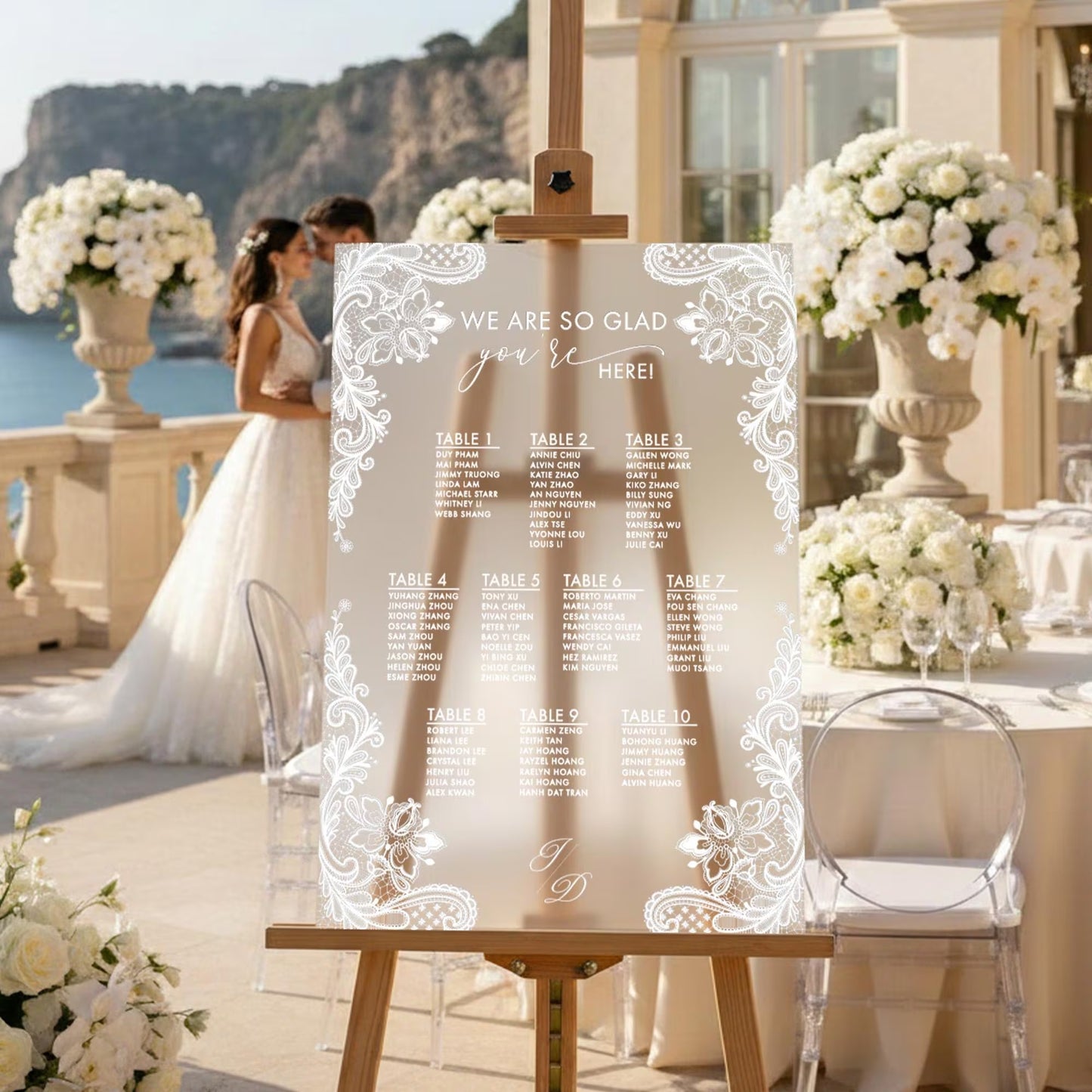 Acrylic Wedding Seating Chart