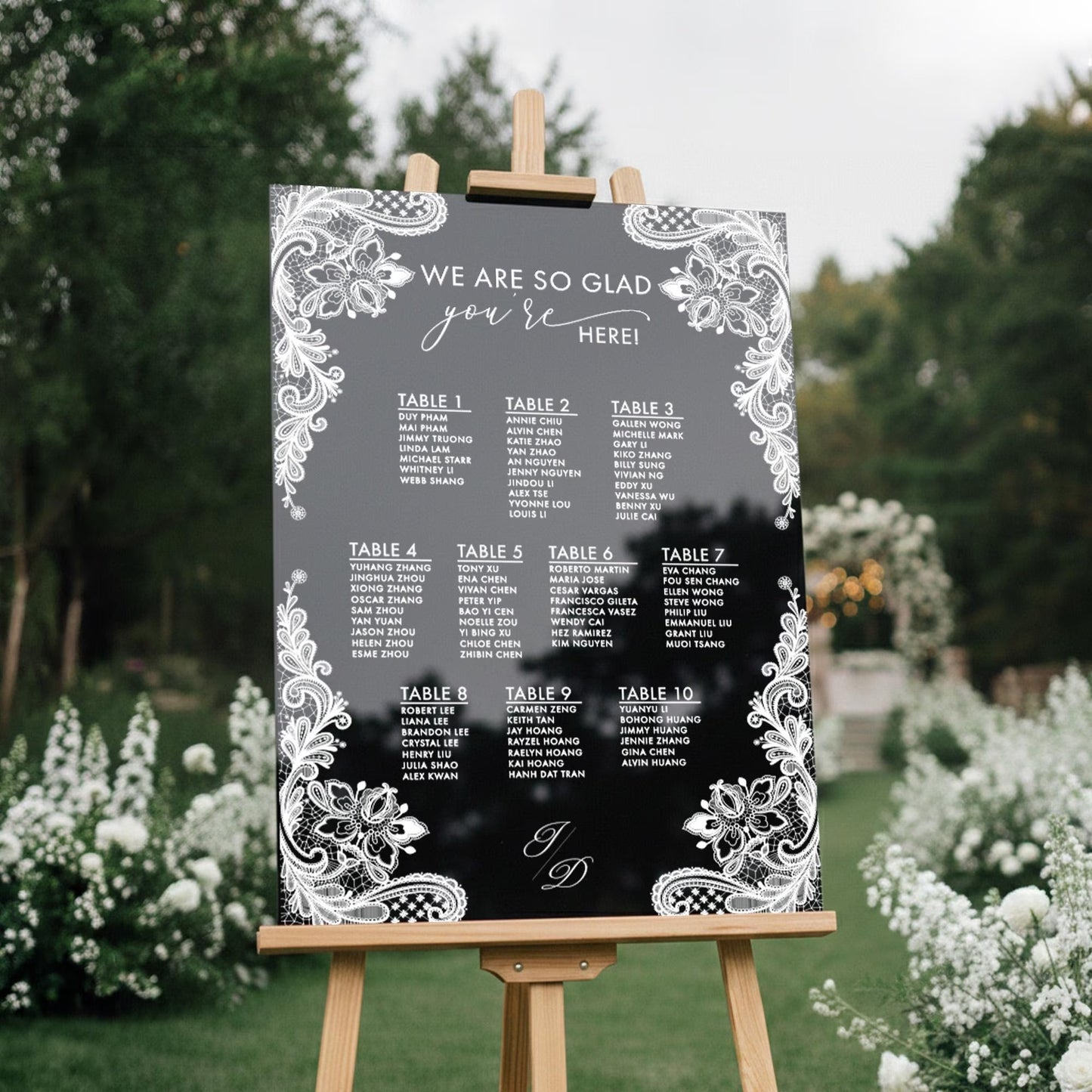 Acrylic Wedding Seating Chart
