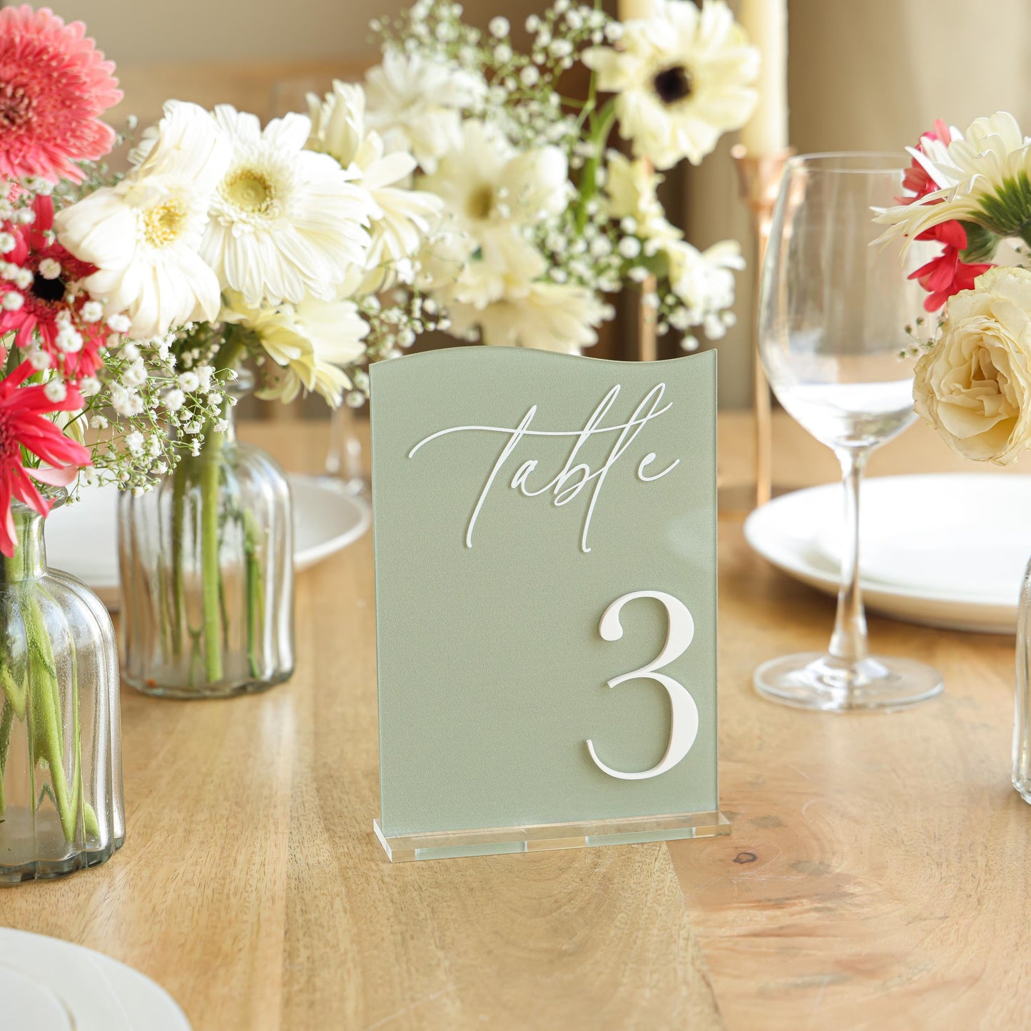 Acrylic Wedding Table Number
