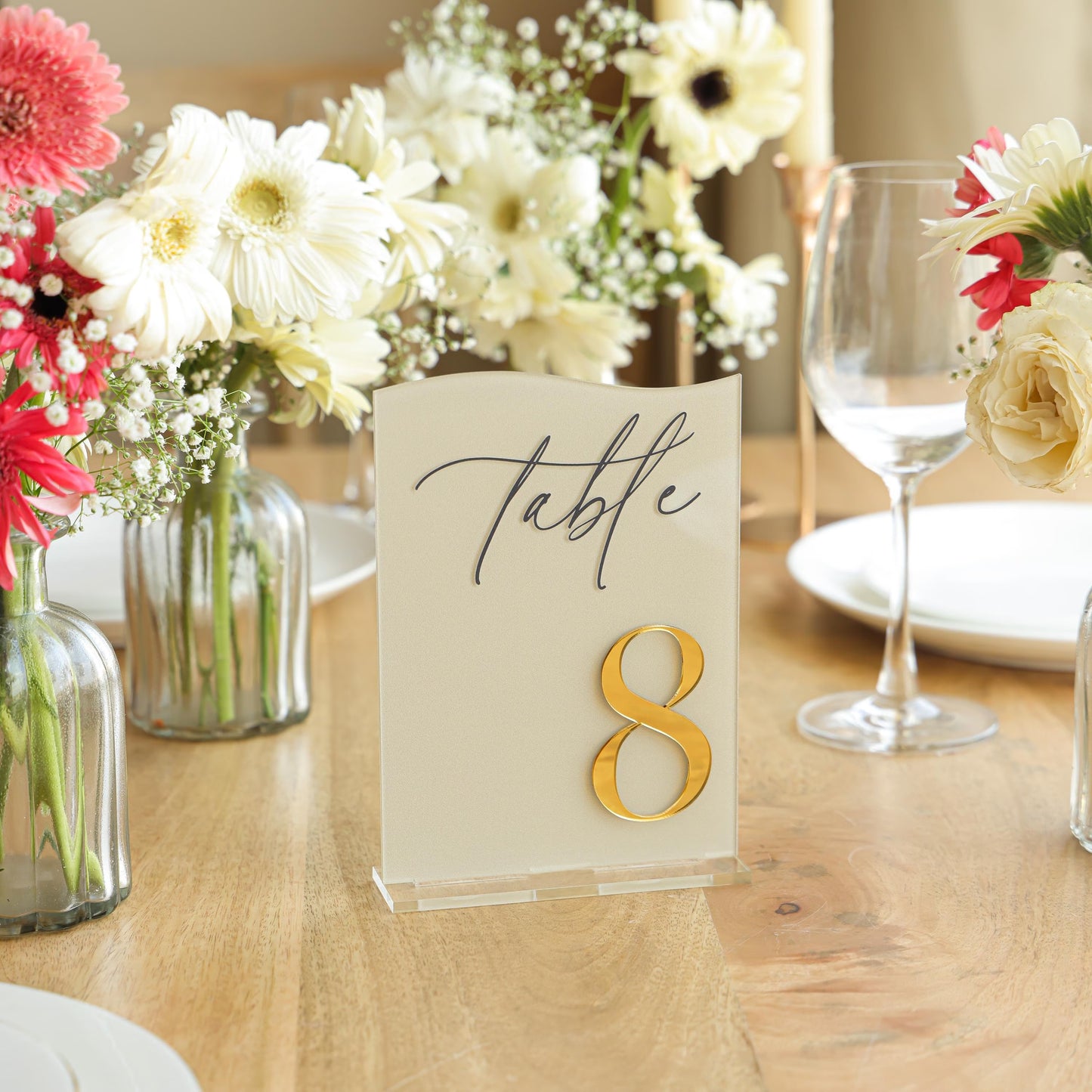 Acrylic Wedding Table Number