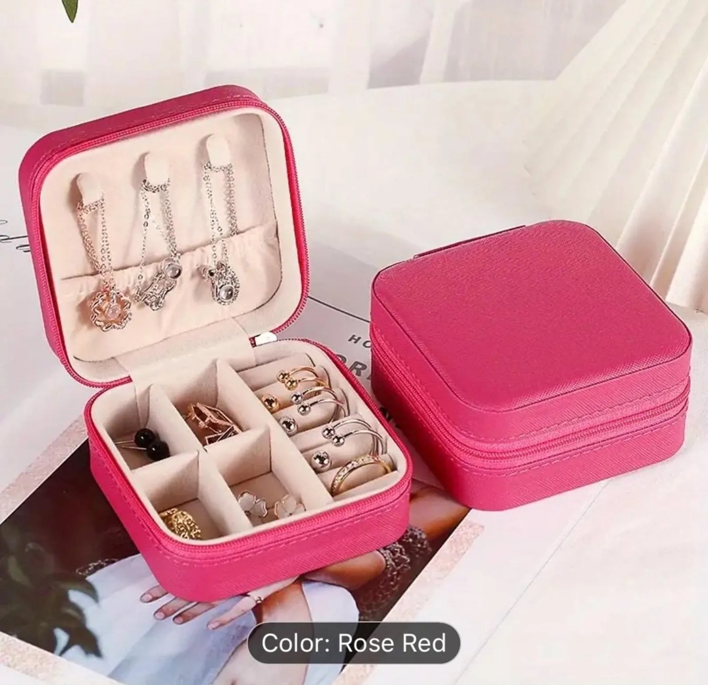 Personalized travel jewelry box