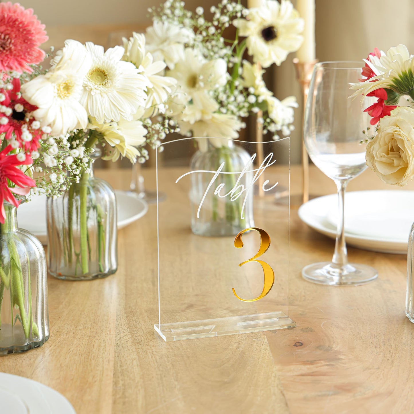 Acrylic Wedding Table Number