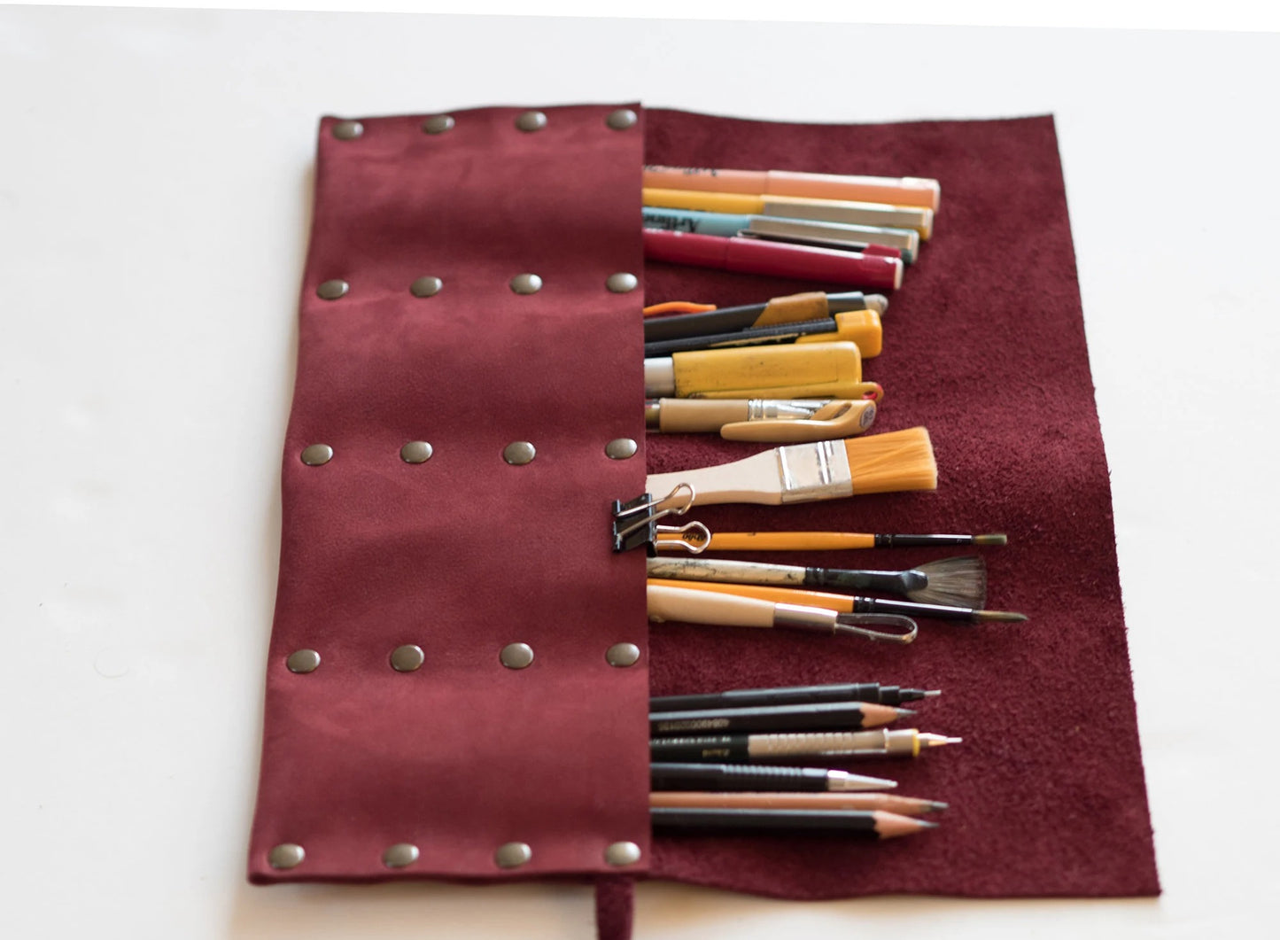 Personalized Leather Pencil Roll