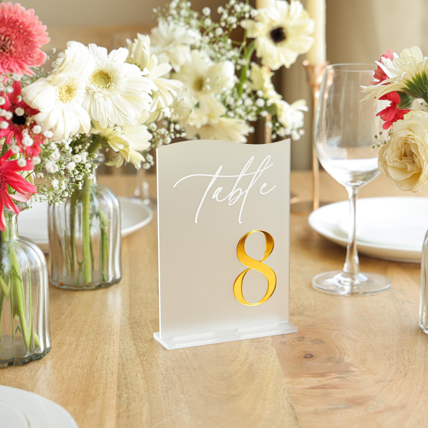 Acrylic Wedding Table Number