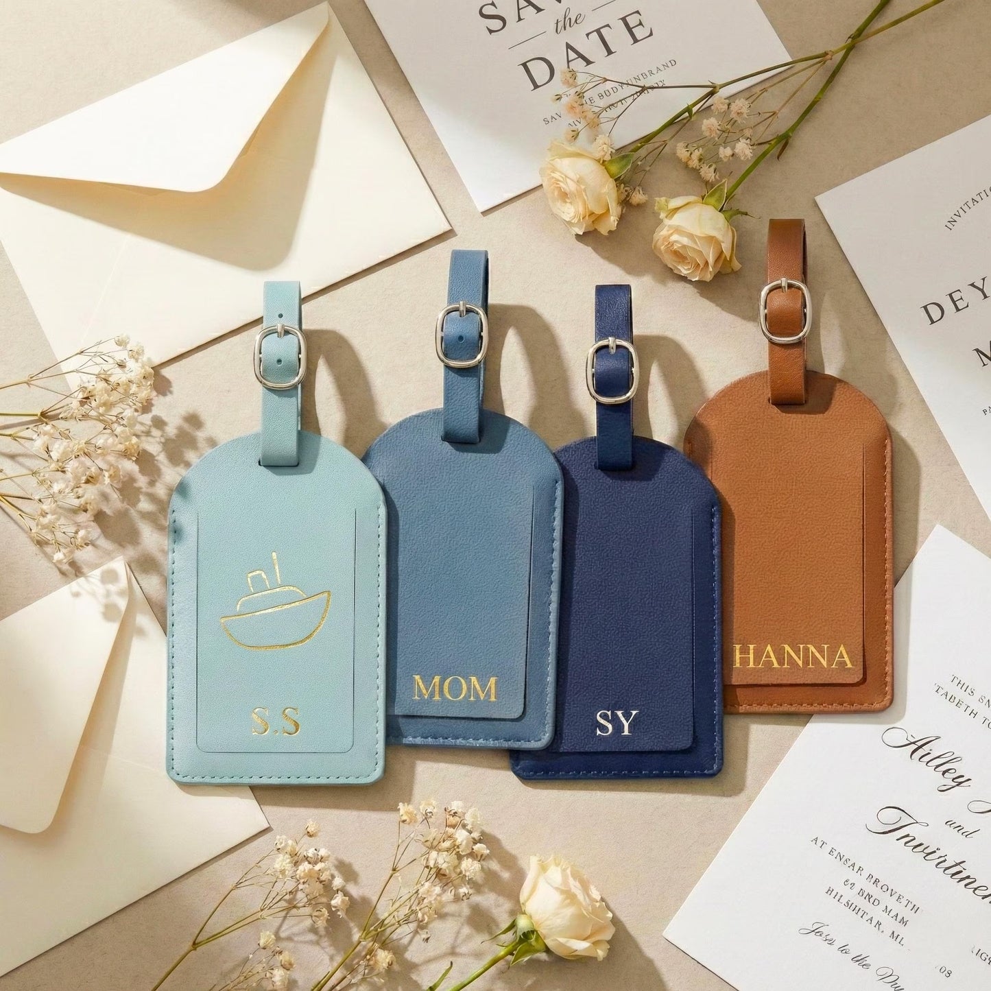 Personalized Wedding Luggage Tags