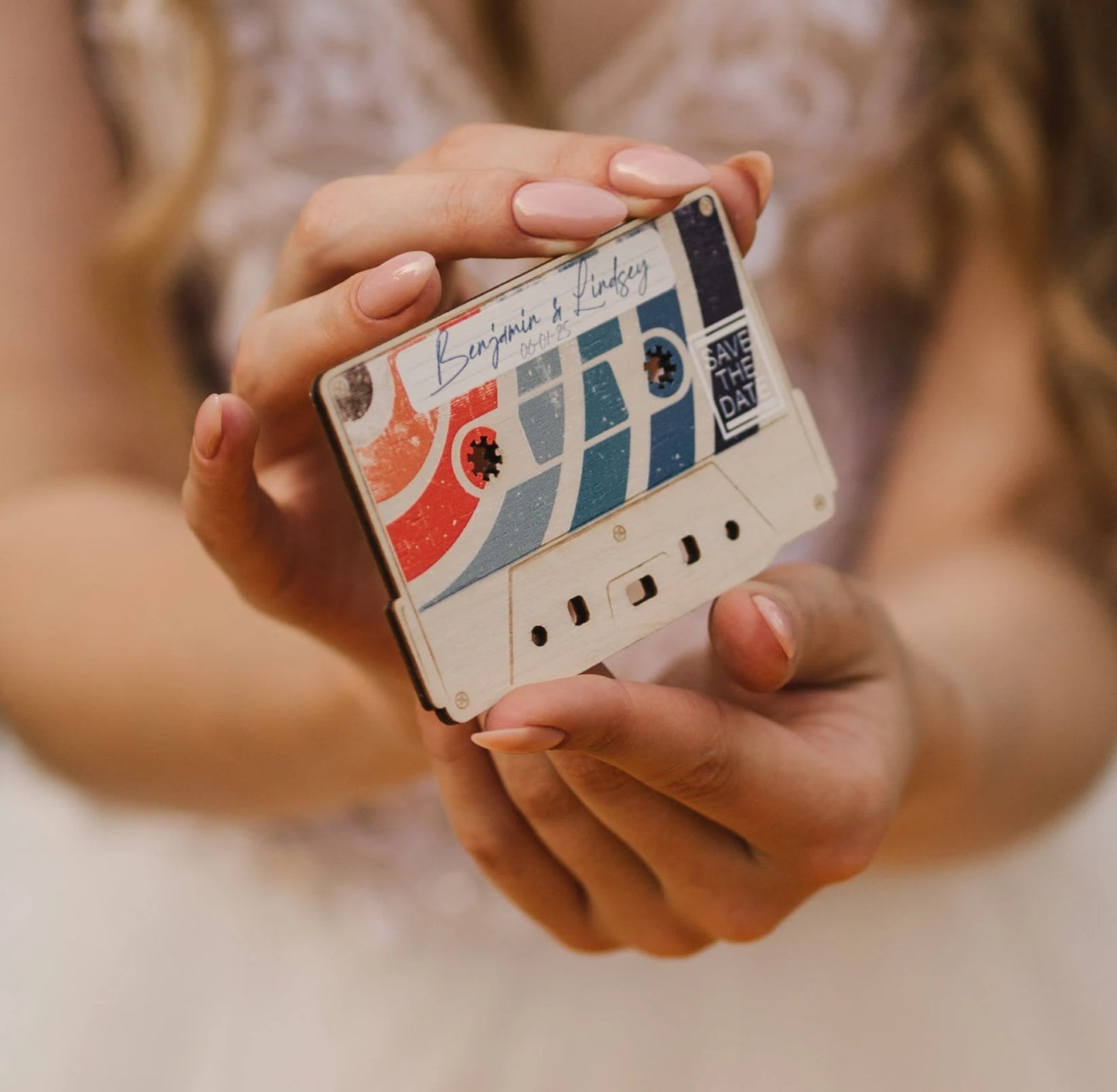 Retro Cassette Tape Save the Date Magnets: Custom Wedding Favors