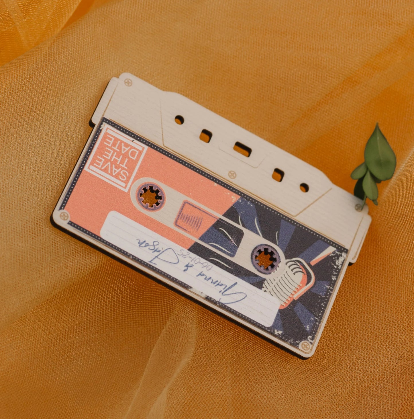 Retro Cassette Tape Save the Date Magnets: Custom Wedding Favors