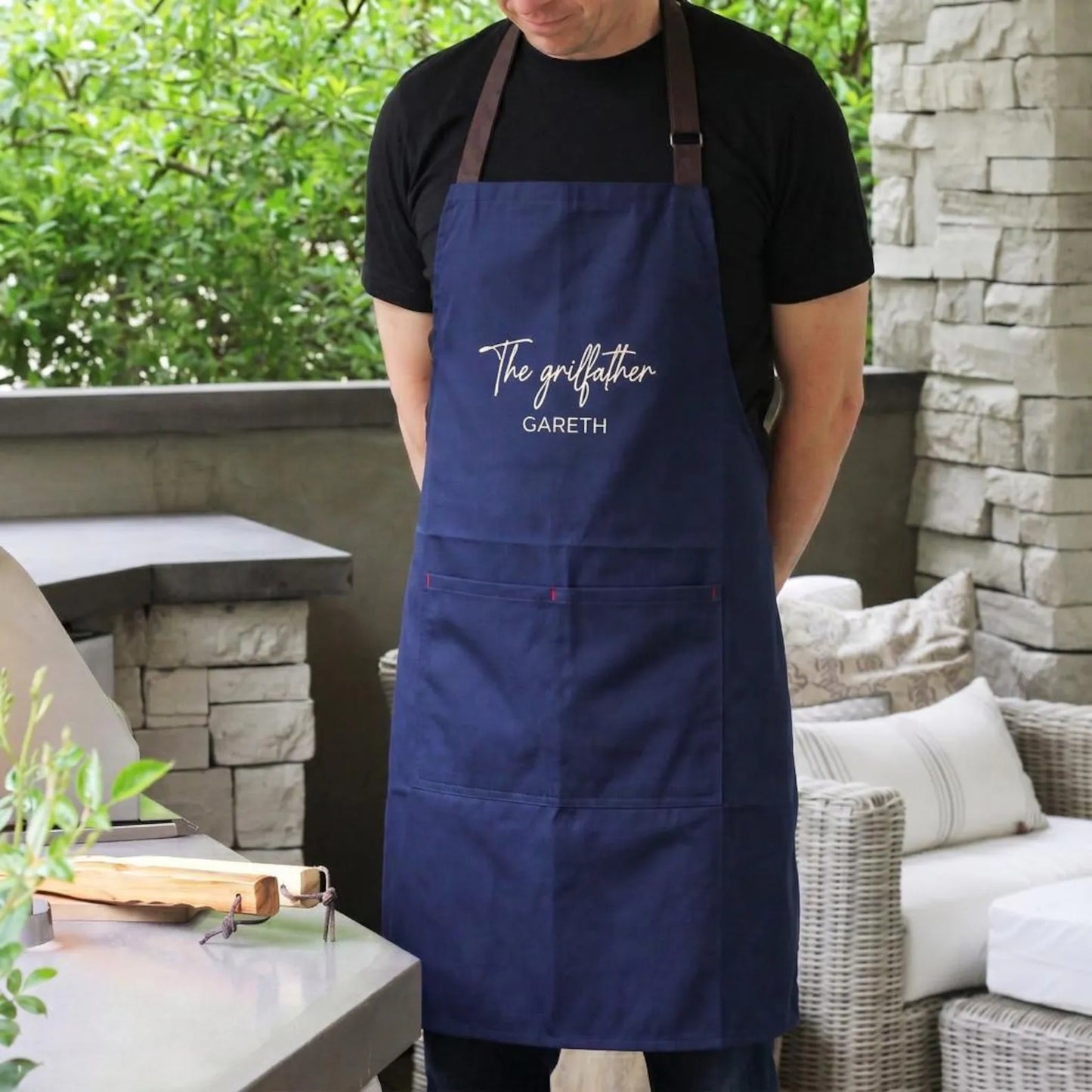 Custom Embroidered Apron: Personalized Chef, Baker, Barista Gift