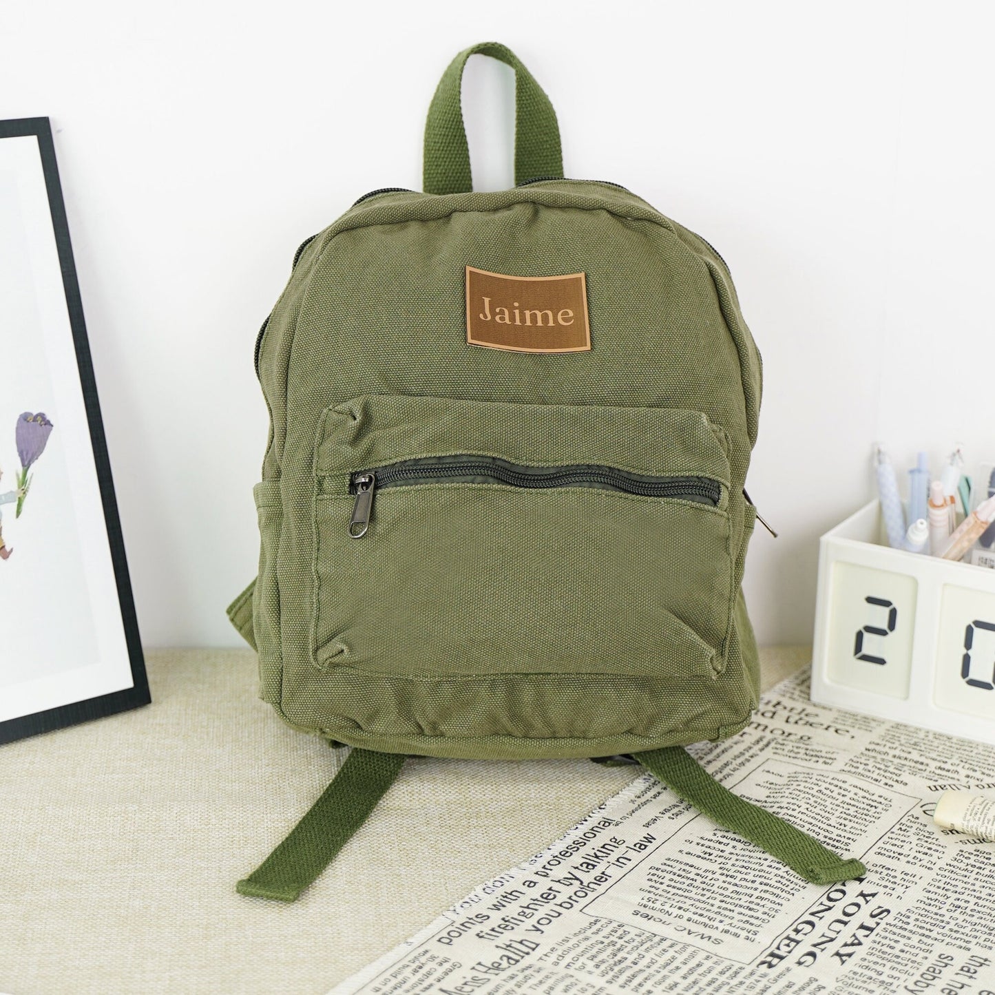 Personalized Kids Canvas Backpack