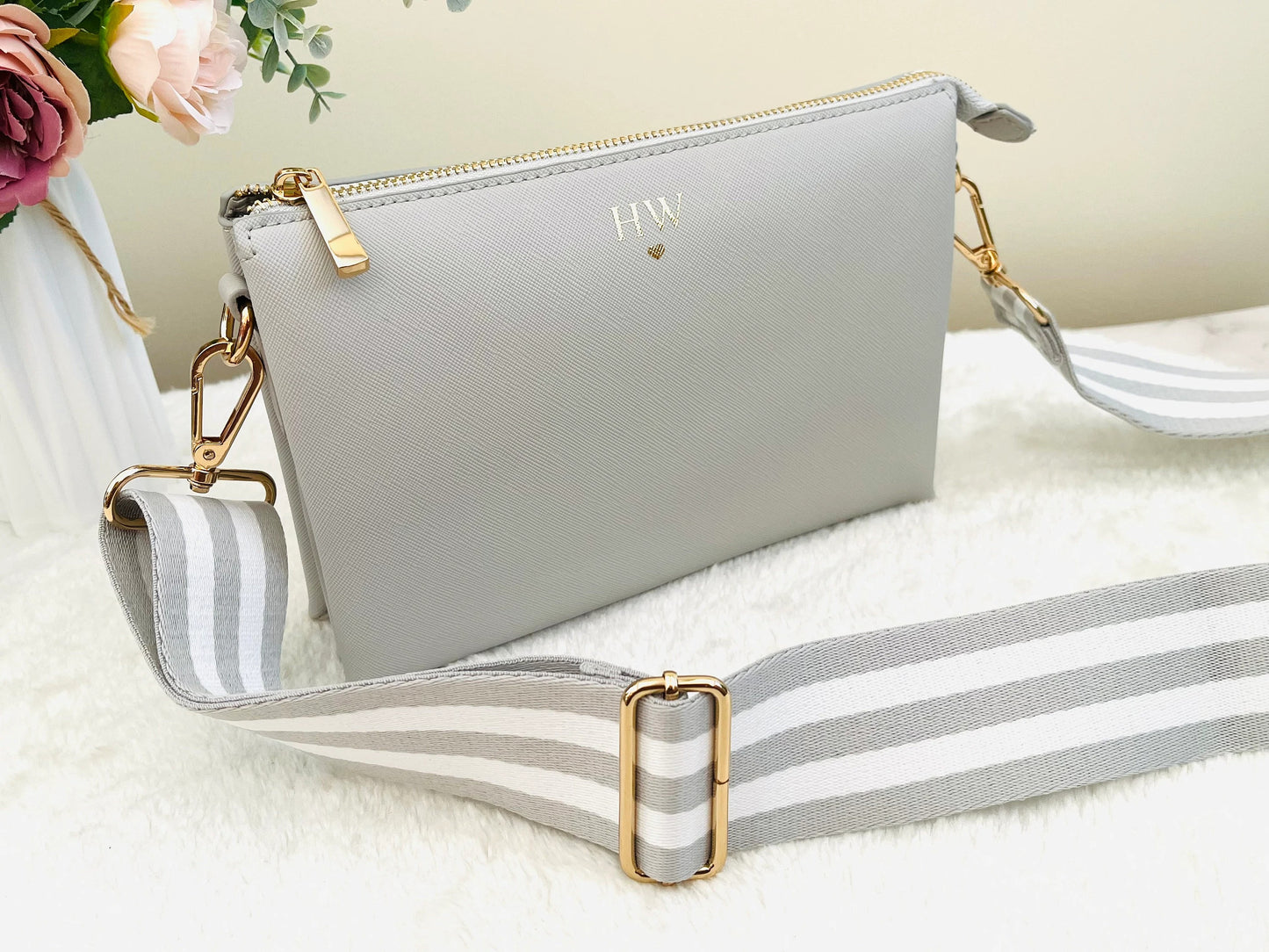 Personalized Leather Crossbody Bag
