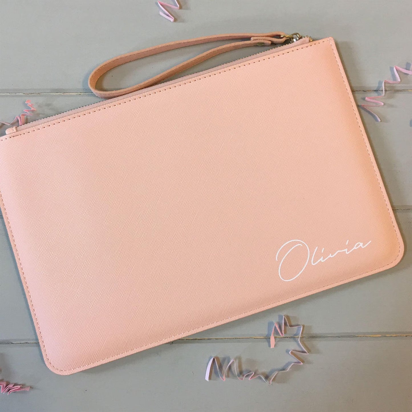 Personalized Leather Clutch Bags