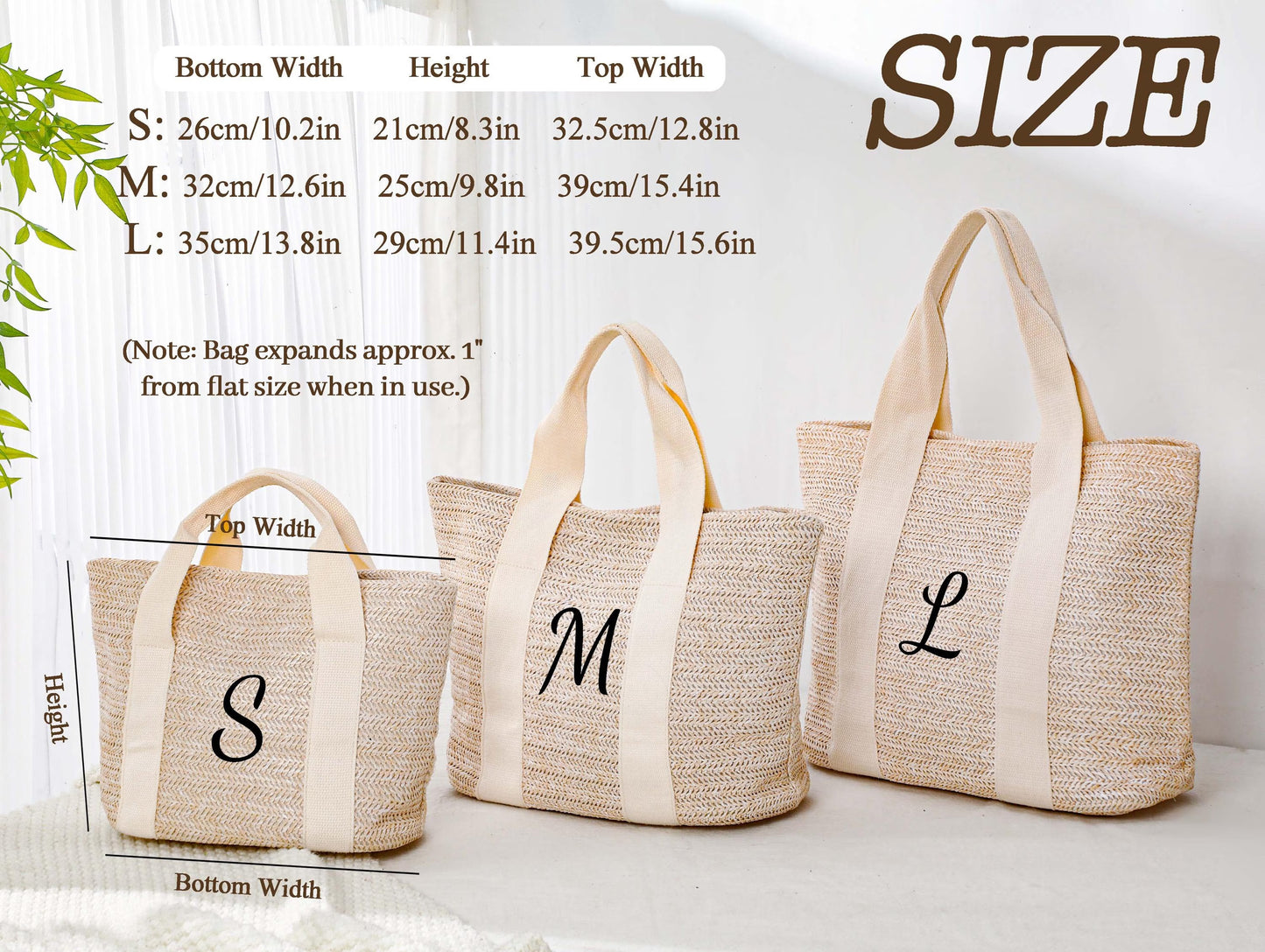 Personalized Straw Beach Bag and Bachelorette Tote