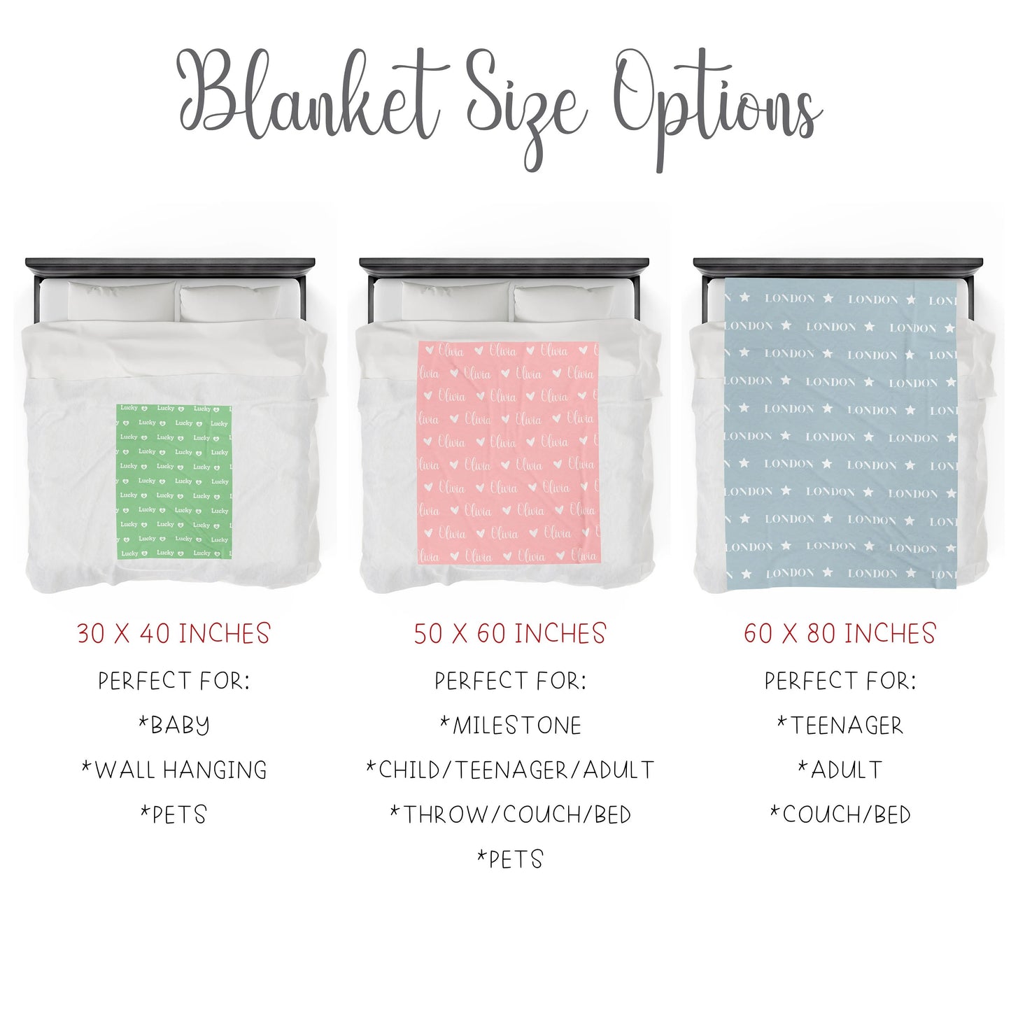 Customizable Photo Blankets