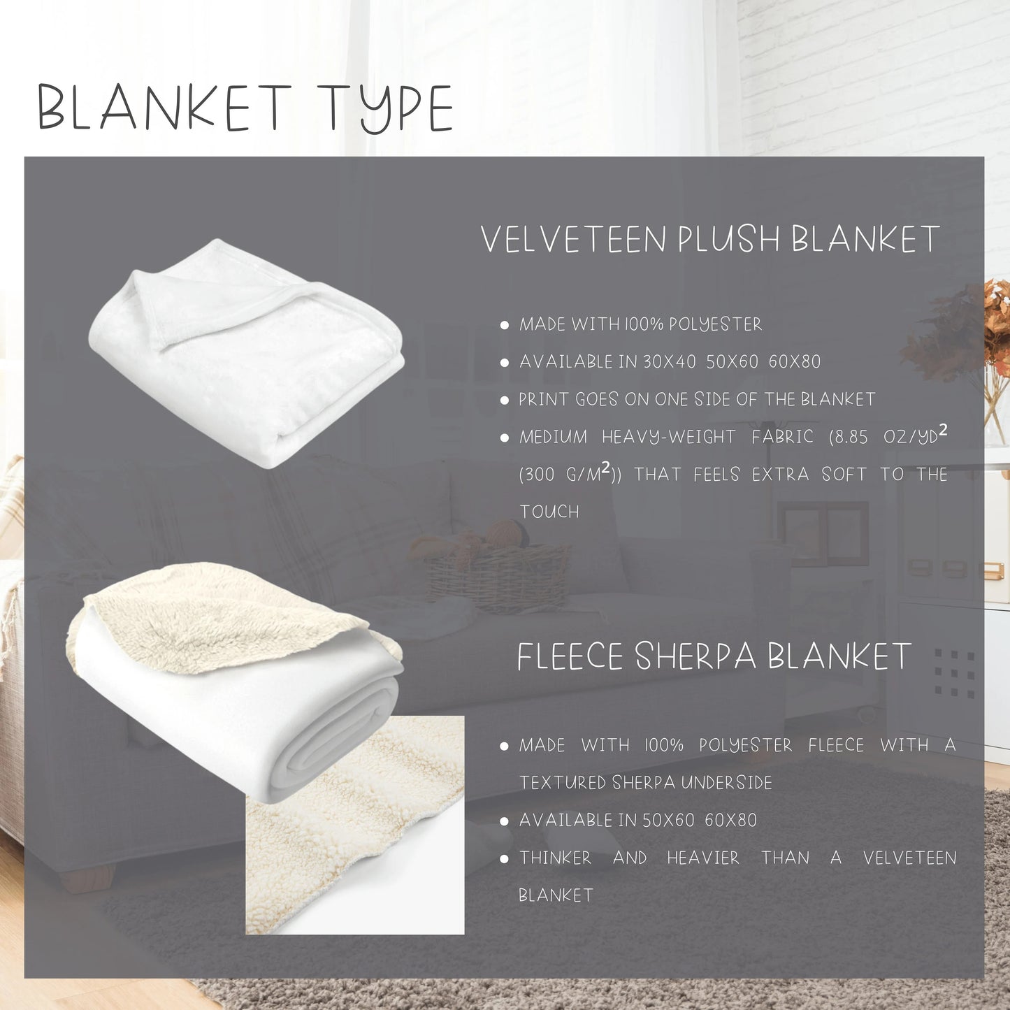 Customizable Photo Blankets