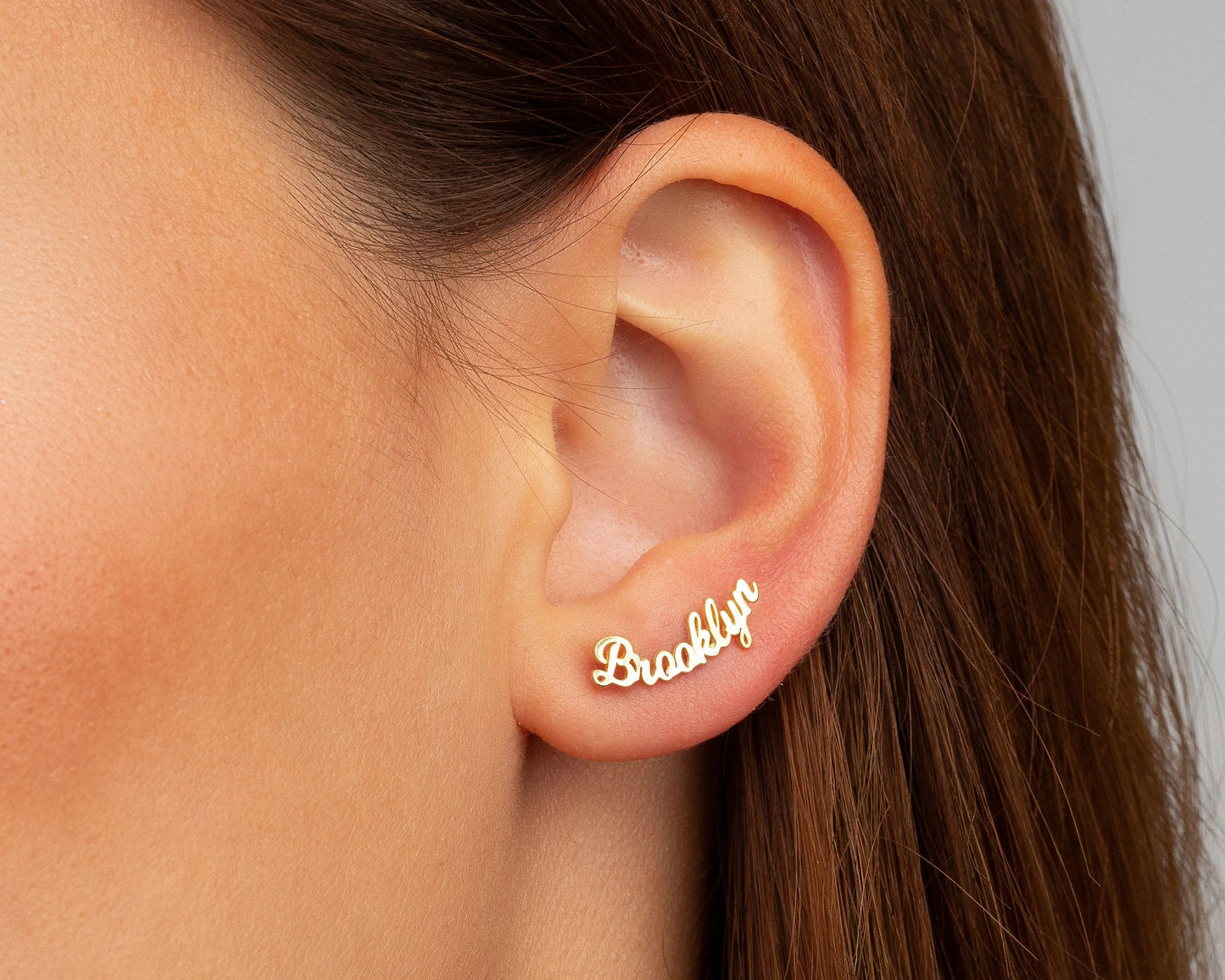 Personalized Silver Name Earrings