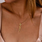 Custom Birth Flower Name Necklace