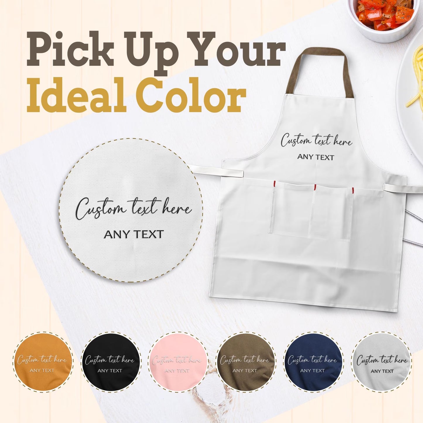 Custom Embroidered Apron: Personalized Chef, Baker, Barista Gift