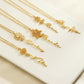 Custom Birth Flower Name Necklace