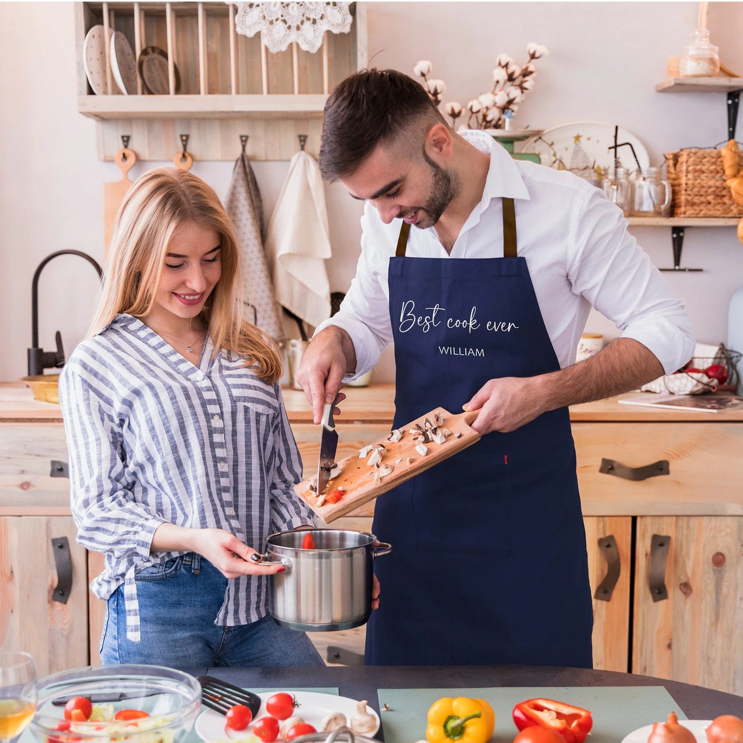 Custom Embroidered Apron: Personalized Chef, Baker, Barista Gift