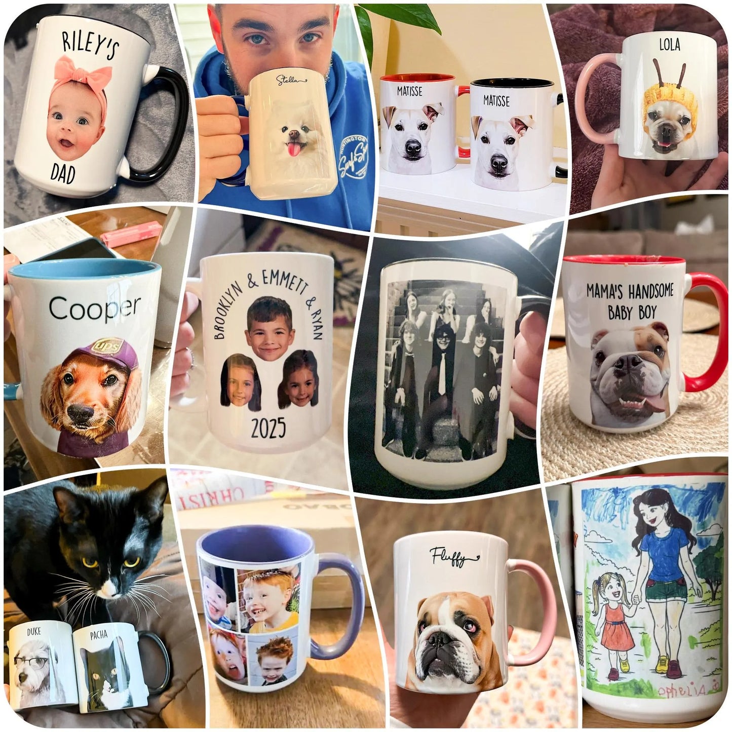 Custom Pet Illustration Coffee Mug